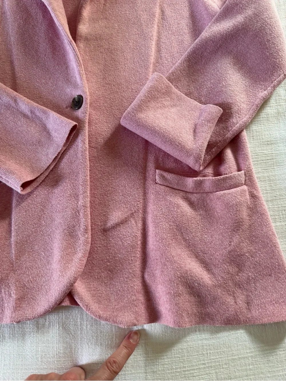 J. Crew Pink Sweater Blazer, Medium